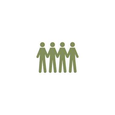 İşadamları düz simgesi, vektör çizim