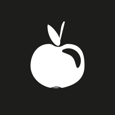 Apple düz simgesi, vektör illüstrasyonu