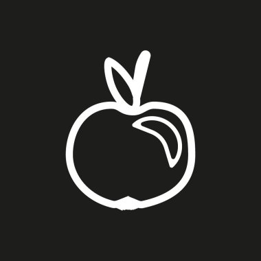 Apple düz simgesi, vektör illüstrasyonu