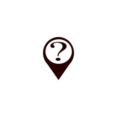 soru işareti basit simge vektör çizim