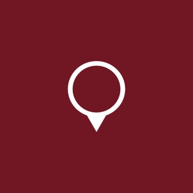 harita işaretçi düz stil ikonu, vektör çizim  