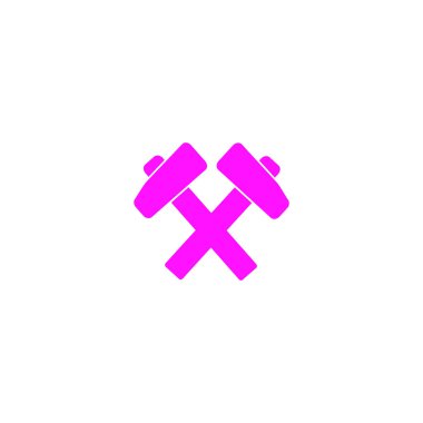 Balyozlar, vektör çizim minimalist simgesi