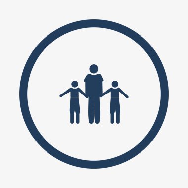 İşadamları düz simgesi, vektör çizim