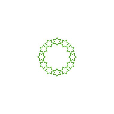 Noel çelenk düz stil ikonu, vektör çizim  