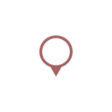 harita işaretçi düz stil ikonu, vektör çizim  