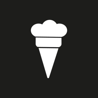 dondurma yassı simgesi, vektör illüstrasyonu