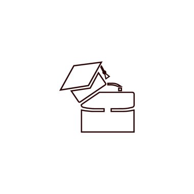 Bekarlığa veda kap Logo şablonu ile modern bavul