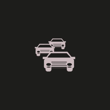 minimalist vektör simge üç araba sürme