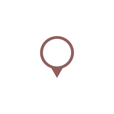 harita işaretçi düz stil ikonu, vektör çizim  