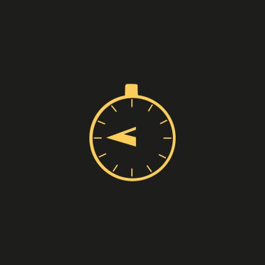 Kronometre web simgesi, minimalist vektör çizim