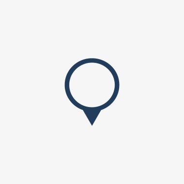 harita işaretçi düz stil ikonu, vektör çizim  