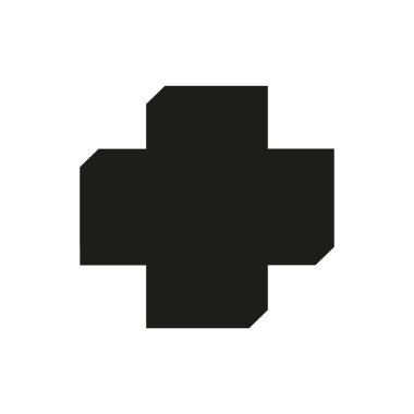 Tıbbi düz simgesi, vektör, illüstrasyon çapraz 