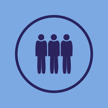 İşadamları düz simgesi, vektör çizim