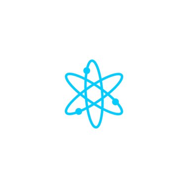 Moleküler bileşik düz simgesi, vektör, illüstrasyon