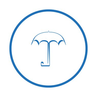 şemsiye düz simge, vektör illüstrasyonu 