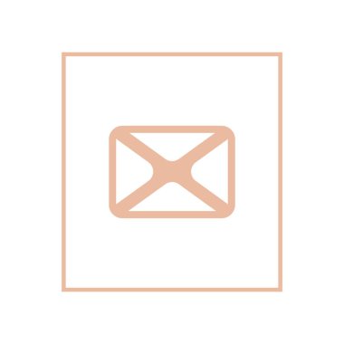 mektup zarfının minimalist vektör simgesi