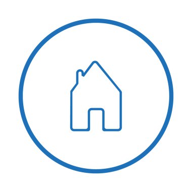 ev düz simgesi, vektör illüstrasyonu