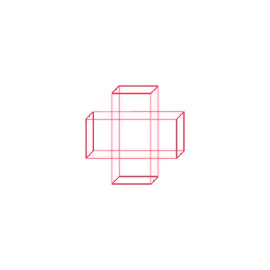 Tıbbi düz simgesi, vektör, illüstrasyon çapraz 