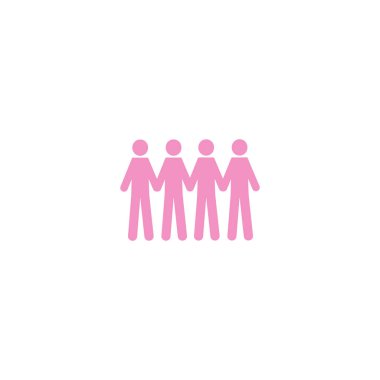 İşadamları düz simgesi, vektör çizim