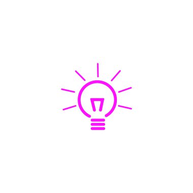 Akkor ampul düz simgesi, vektör çizim  