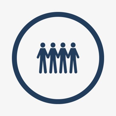 İşadamları düz simgesi, vektör çizim