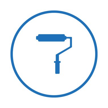 boya silindiri düz simgesi, vektör, illüstrasyon