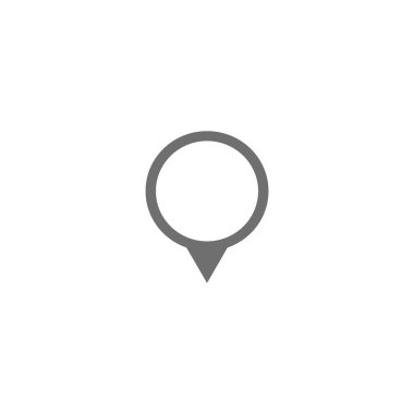 harita işaretçi düz stil ikonu, vektör çizim  