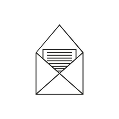 mektup zarfının minimalist vektör simgesi