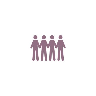 İşadamları düz simgesi, vektör çizim