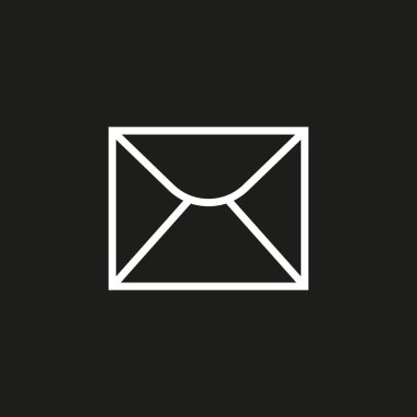 mektup zarfının minimalist vektör simgesi