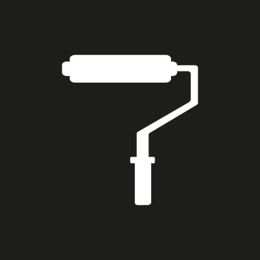 boya silindiri düz simgesi, vektör, illüstrasyon