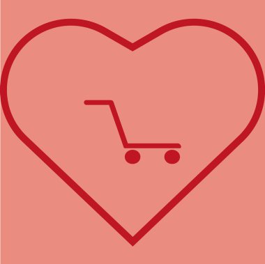 alışveriş sepeti, vektör çizim minimalist simgesi