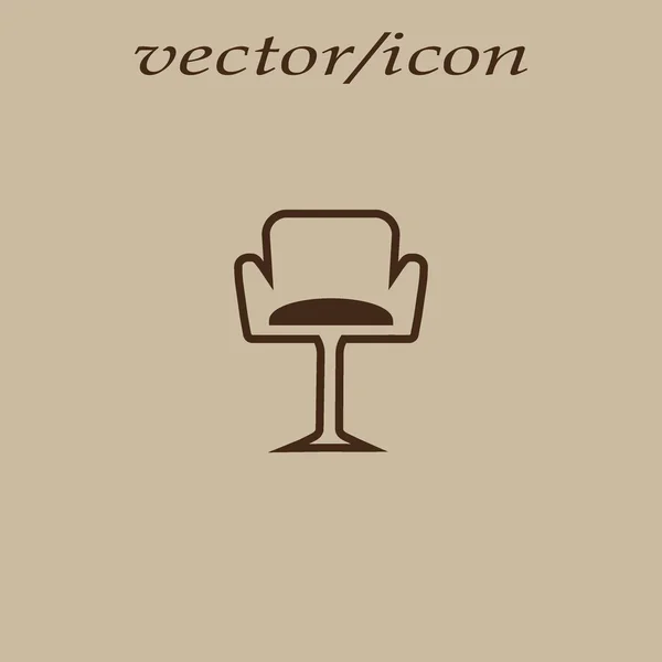 Bar Stool Flat Style Icon Vector Illustration — Stock Vector