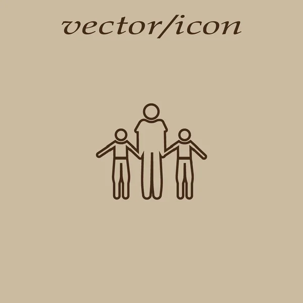 Família Ícone Plano Ilustração Vetorial — Vetor de Stock