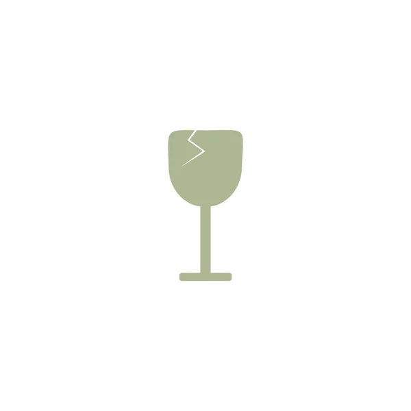 Copa Vino Icono Plano Vector Ilustración — Vector de stock