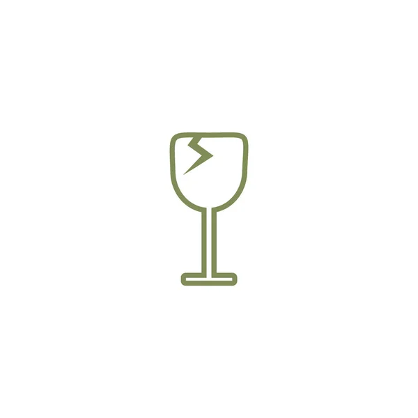 Glas Vin Flat Ikonen Vektor Illustration — Stock vektor