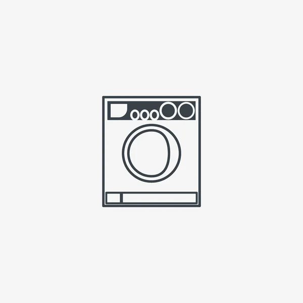Çamaşır Makinesi Düz Simgesi Vektör Illüstrasyon — Stok Vektör