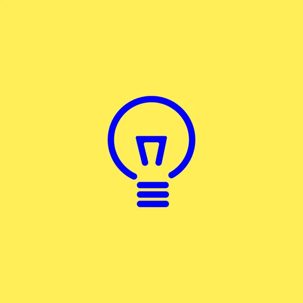 Incandescent Light Bulb Flat Icon Vector Illustration — Stock Vector