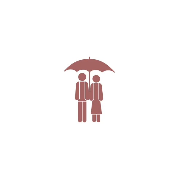 Man Vrouw Samen Permanent Vector Pictogram — Stockvector