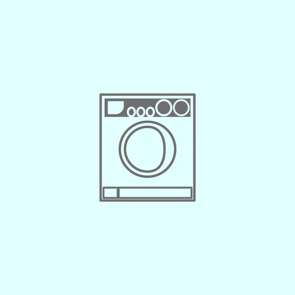 Lave Linge Icône Plate Vecteur Illustration — Image vectorielle