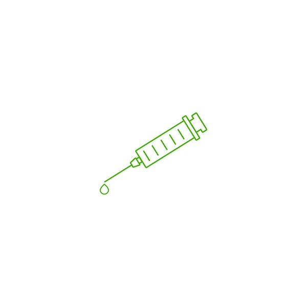 Syringe Vaccine Drop Minimalistic Vector Icon — Stock Vector