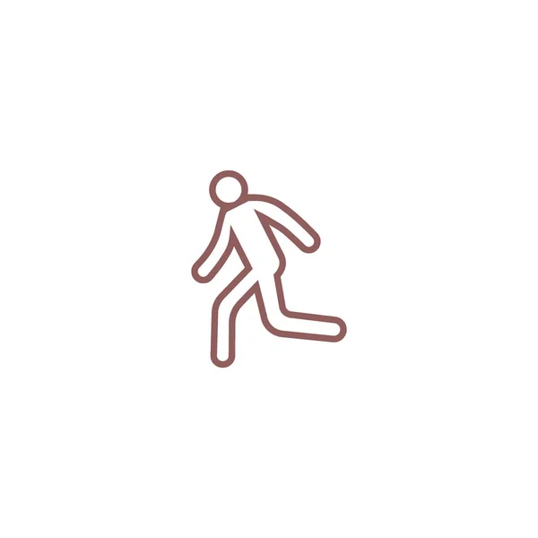 Σιλουέτα Του Τρέχοντας Άνθρωπο Απλό Εικονίδιο — Διανυσματικό Αρχείο