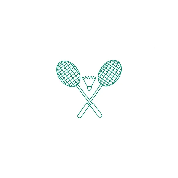 Racchette Navette Badminton Illustrazione Vettoriale — Vettoriale Stock