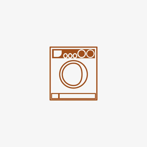 Lave Linge Icône Plate Vecteur Illustration — Image vectorielle