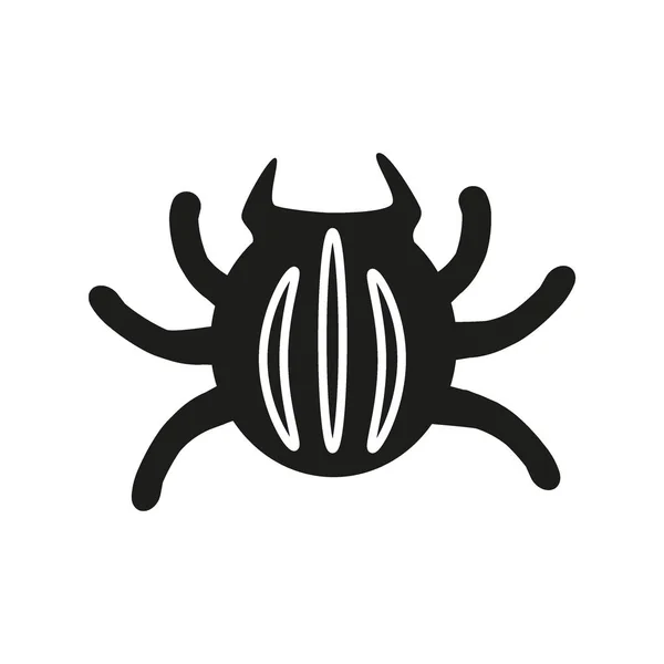 Bug Icône Plate Vecteur Illustration — Image vectorielle