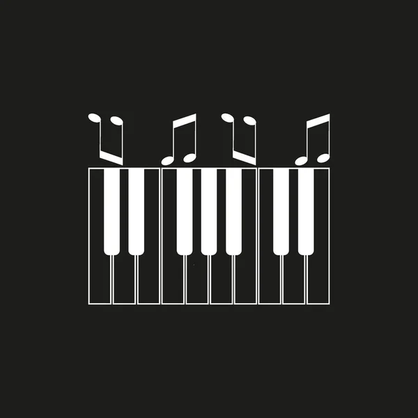 Επίπεδη Εικονίδιο Συνθεσάιζερ Μουσικό Όργανο Έννοια — Διανυσματικό Αρχείο