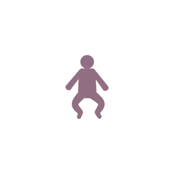 Bebé Icono Plano Vector Ilustración Concepto Nacimiento — Vector de stock