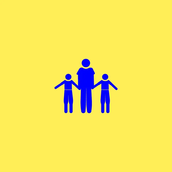 Family Flat Icon Vector Illustration — Stock Vector