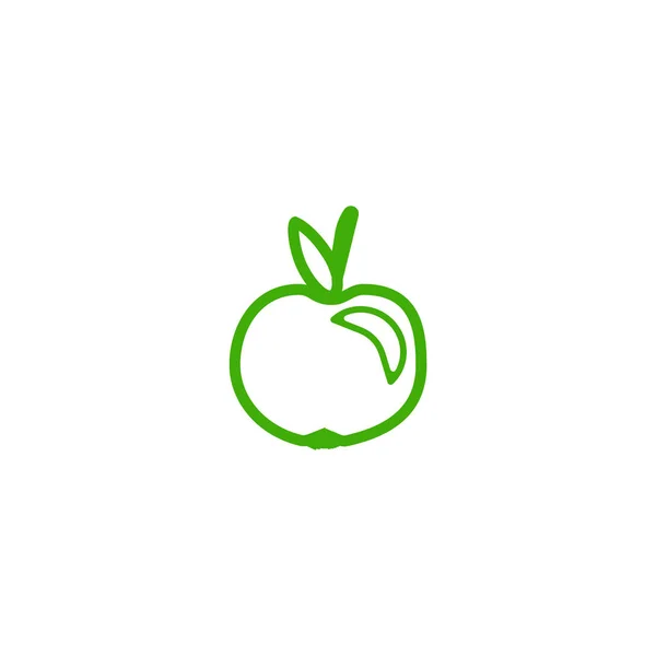 Apple Platt Ikon Vektor Illustration — Stock vektor