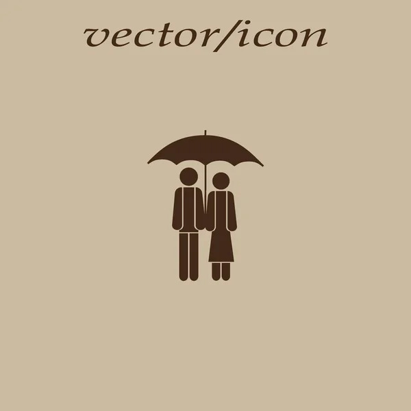 Homme Femme Debout Ensemble Icône Vectorielle — Image vectorielle